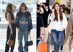 Idol Hàn cool ngầu khi ra sân bay với quần jeans rách