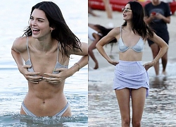 Kendall Jenner diện bikini nhỏ xíu tắm biển