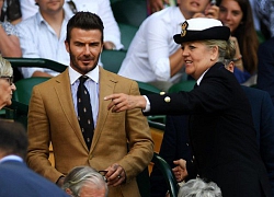 Beckham tươi cười khi dự khán trận bán kết Wimbledon