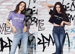 Chẳng cần lồng lộn, Địch Lệ Nhiệt Ba chỉ diện áo phông quần jeans cũng đủ "gây bão" với đôi chân hoàn mỹ