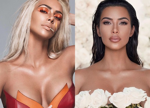 Kim Kardashian mặt V-line, đường cong 'đồng hồ cát' nóng bỏng