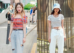 Street style giới trẻ Hàn chứng minh crop top chính là chân lý mùa hè, diện theo kiểu nào cũng mát mẻ tôn dáng hết nấc