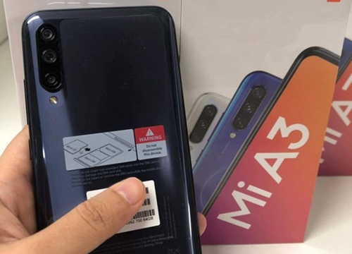 Xiaomi Mi A3 bất ngờ lộ ảnh thực tế với màn hình giọt nước, 3 camera sau