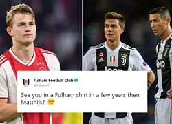 Đội xuống hạng ở Premier League trêu đùa Juventus vụ De Ligt