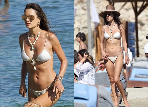 Ngắm Alessandra Ambrosio tươi trẻ ở đảo thiên đường Hy Lạp