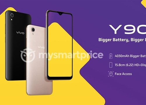 Vivo Y90 màn hình rộng, pin lớn lộ ảnh báo chí trước ngày ra mắt