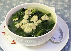 Canh mồng tơi nấu ngao