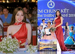 Hoa hậu Trần Phương Hà khoe nhan sắc rực rỡ đi chấm thi 'Thiên tài nhí 2019'