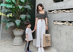 Street style hot mom: Chị dâu Bảo Thy khoe dáng nuột dù mới sinh không lâu, Ly Kute diện đồ đôi chất chơi với con trai