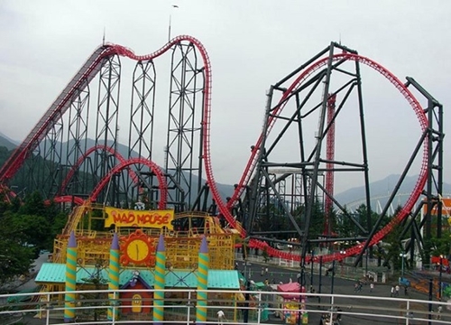 Thót tim với những trò chơi tại công viên Fuji-Q Highland của Nhật Bản