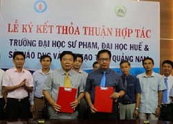 Trường Đại học Sư phạm Huế ký kết hợp tác đào tạo với Sở GD - ĐT Quảng Nam