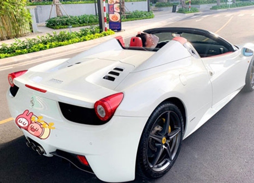 Hot girl Sài Gòn tậu siêu xe Ferrari 458 Spider biển Lào