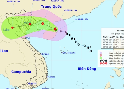 Bão số 3 Wipha: Quảng Ninh, Hải Phòng đồng loạt cấm biển