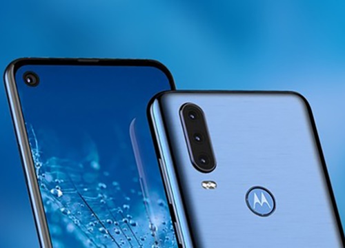 Motorola One Action lộ ảnh render sắc nét với mặt lưng kính, 3 camera sau xếp dọc