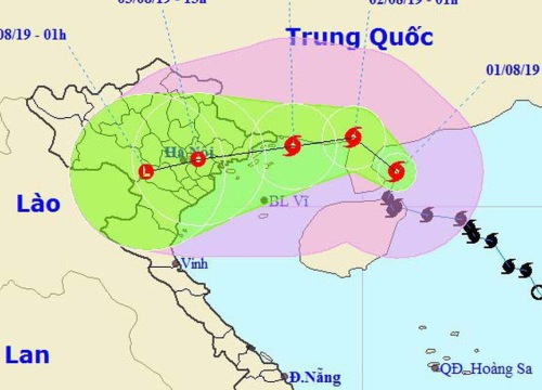 Tâm bão số 3 chỉ còn cách Móng Cái 90 km