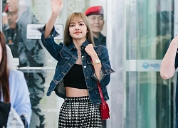 Lisa Black Pink khoe "vòng eo con kiến" khi đến Thái Lan chuẩn bị họp fan