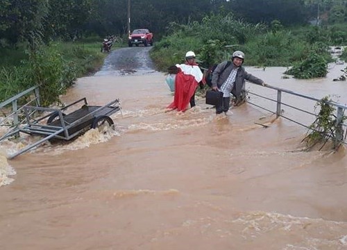 Tây nguyên mưa lớn, nguy cơ cao xảy ra lũ quét, sạt lở đất