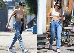 Kendall Jenner mặc bra xuống phố, 'màn hình phẳng' vẫn quyến rũ khó cưỡng