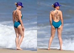 Scarlett Johansson mặc bikini lộ hình xăm lớn trên lưng