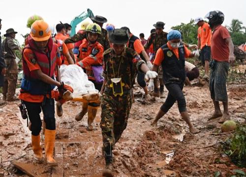 69 người Myanmar thiệt mạng trong vụ lở đất do mưa bão