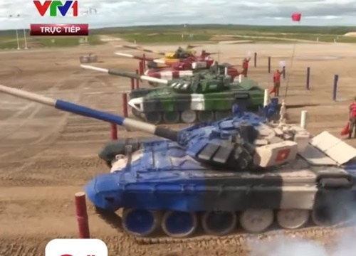 Đội tuyển xe tăng Việt Nam thi đấu tại chung kết Tank Biathlon 2019