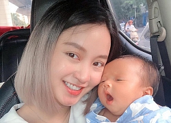 Hot mom Mi Vân khoe ảnh chụp cùng 2 con gái khi bằng tháng nhau, quả đúng là "tường thành nhan sắc" của team bỉm sữa