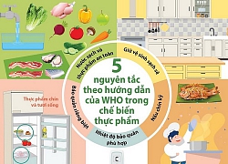 5 nguyên tắc theo hướng dẫn của WHO trong chế biến thực phẩm