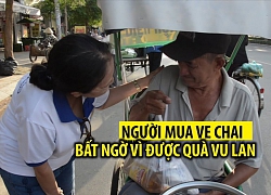 Người mua ve chai, bán vé số ở TP HCM bất ngờ vì được nhận quà Vu lan