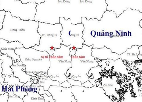 Xuất hiện động đất 3,2 độ Richter ở Quảng Ninh