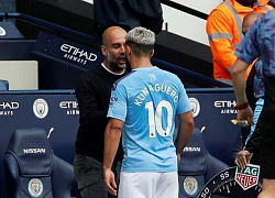 Bị thay ra sân, Aguero cãi nhau nảy lửa với HLV Pep Guardiola