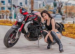 "Bỏng mắt" với người đẹp 9X bên mô tô Dragster 800 RR