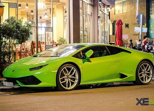 Siêu xe Lamborghini Huracan của thiếu gia Phan Thành tái xuất phố Sài Gòn