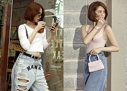 Ngọc Trinh mix đồ jeans cho street style