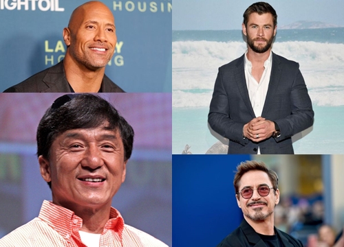 Top 10 diễn viên có thu nhập cao nhất 2019: Dẫn đầu là Dwayne Johnson, Robert Downey Jr. và Chris Hemsworth