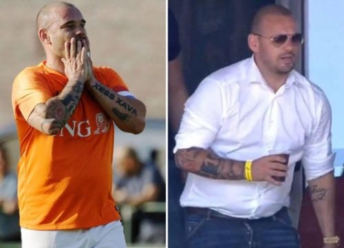 CHOÁNG! Giải nghệ 2 tuần, Sneijder béo ục ịch không ai nhận ra