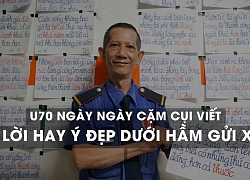 Chú bảo vệ ngày ngày viết lời hay ý đẹp dưới hầm gửi xe