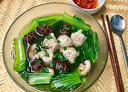 Canh cải bẹ xanh nấu mọc