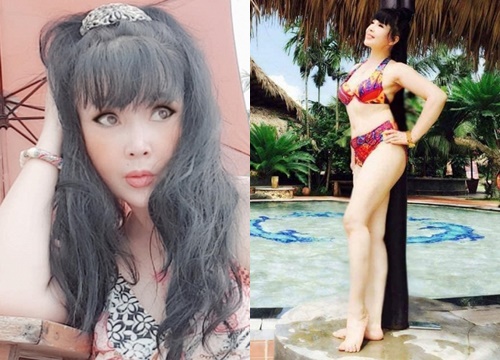 Bị nghi ngờ 'dao kéo' vòng một ngồn ngộn, NSND Lan Hương đăng ảnh bikini khẳng định 'khủng' từ xưa