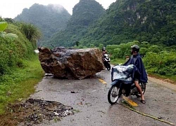 Đâm vào tảng đá "chềnh ềnh" trên QL3B, một người ở Lạng Sơn bị thương