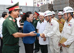 Chủ tịch Quốc hội kiểm tra tiến độ thi công Nhà Quốc hội Lào