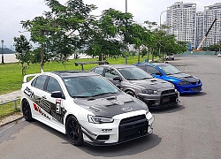 Ngắm bộ ba sedan thể thao Mitsubishi Lancer Evolution độ &#8220;full bài&#8221; tụ họp tại Sài Gòn