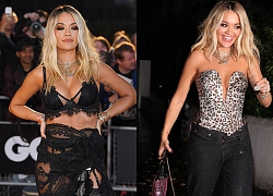 Rita Ora cởi nút, kéo tụt khoá quần khi dự tiệc