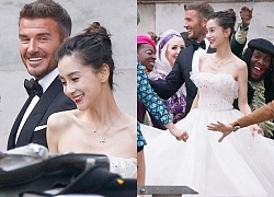 Angelababy gầy trơ xương khi làm 'cô dâu' của David Beckham