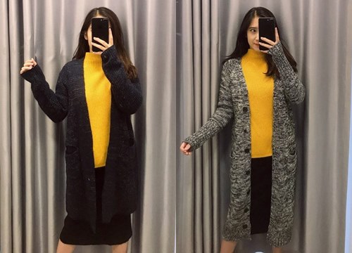 Mặc đẹp với những chiếc áo cardigan dáng dài khi thu đến