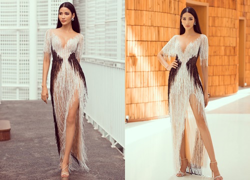 Phớt lờ tin đồn nâng ngực trước khi thi Miss Universe 2019, Hoàng Thùy tiếp tục khoe vòng 1