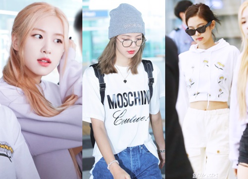 BLACKPINK gây náo loạn sân bay: Jennie "ngầu" như tổng tài, Lisa và Rosé đơn giản nhưng xinh như búp bê sống