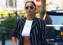 Irina Shayk khoe dáng đẹp, eo thon ra phố với croptop sành điệu