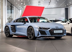 &#8220;Đã mắt&#8221; với Audi R8 Coupe xanh Frosted Glass Blue kết hợp nội thất tông kép