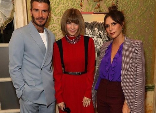 Harper Beckham đi dự tuần lễ thời trang London mặc đồ đôi với 'bà đầm thép' Anna Wintour