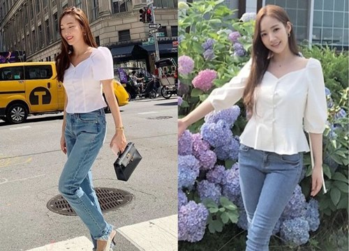 Tái hiện set đồ Park Min Young diện từ 1 năm trước, Jessica hơn "thư ký Kim" về độ trẻ trung nhưng lại thua về độ gợi cảm